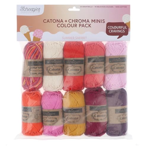 Scheepjes Catona und Chroma Farbpack 10x25g - Sommerkollektion von Scheepjes