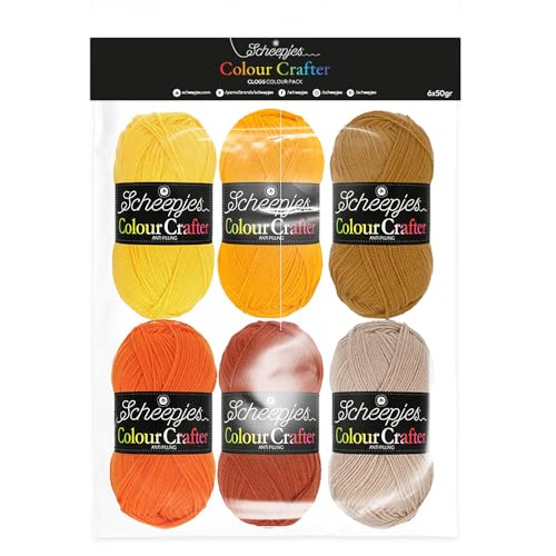 Scheepjes Colour Crafter Farbpaket 6x50g Clogs Rot Braun Rosa von Scheepjes
