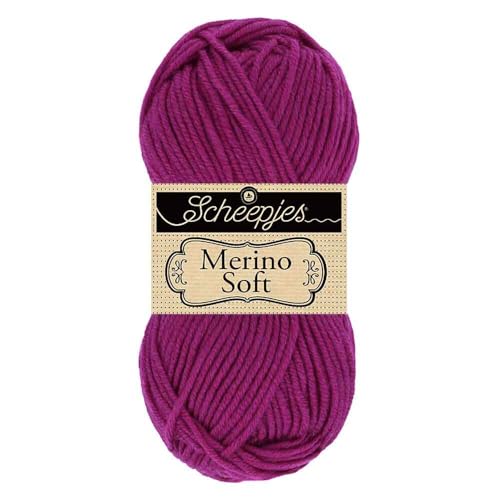 Scheepjes Merino Soft 1x50g - 636 Carney, Pink Strick- und Häkelgarn von Scheepjes