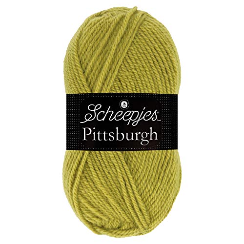 Scheepjes Pittsburgh 1581-9115 Lindgrün Handstrickgarn, 60% Polyacryl, 40% Wolle, one size von Scheepjes