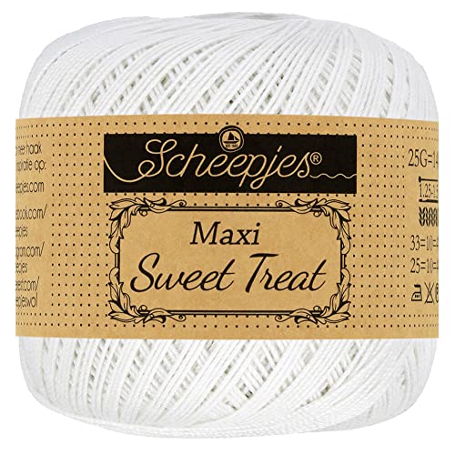 Scheepjes - Scheepjes 106 Schnee Weiße Maxi Sweet Treat Garn - 10x25g von Scheepjes