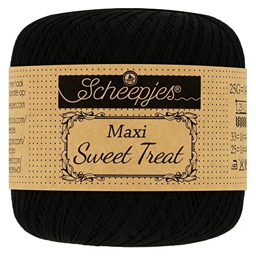 Scheepjes - Scheepjes 110 Schwarz Maxi Sweet Treat Garn - 10x25g von Scheepjes