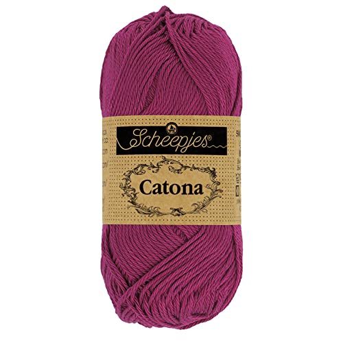 Scheepjes - Scheepjes 128 Tyrian Lila Catona Garn - 10x10g von Scheepjes
