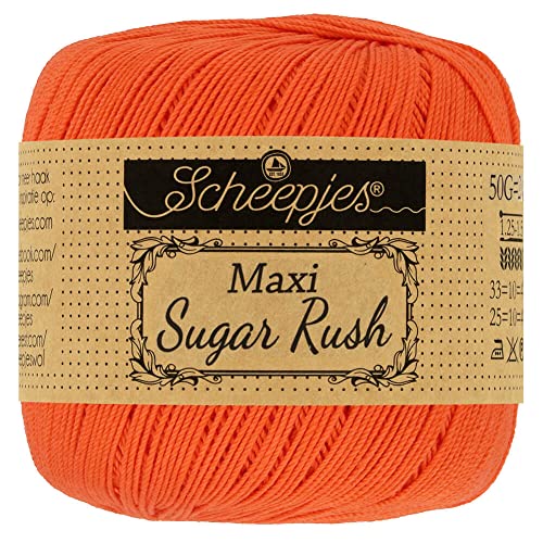 Scheepjes - Scheepjes 189 königlich Orange Maxi Sugar Rush Garn - 10x50g von Scheepjes