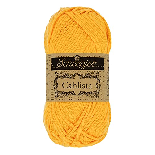 Scheepjes - Scheepjes 208 Gelb Gold Cahlista Garn - 10x50g von Scheepjes