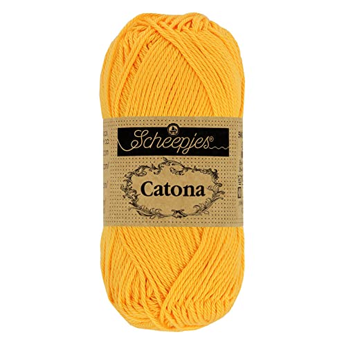 Scheepjes - Scheepjes 208 Gelb Gold Catona Garn - 1x10g von Scheepjes