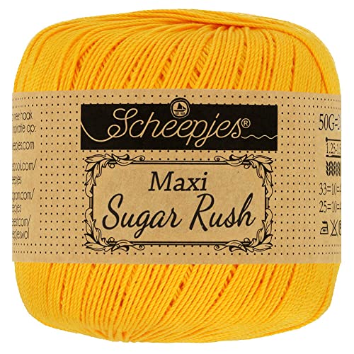 Scheepjes - Scheepjes 208 Gelb Gold Maxi Sugar Rush Garn - 10x50g von Scheepjes