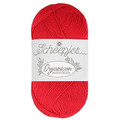 Scheepjes - Scheepjes 244 Rot Rose Organicon Garn - 1x50g von Scheepjes