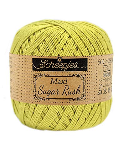 Scheepjes - Scheepjes 245 Grün Gelb Maxi Zucker Eilen Garn - 1x50g von Scheepjes