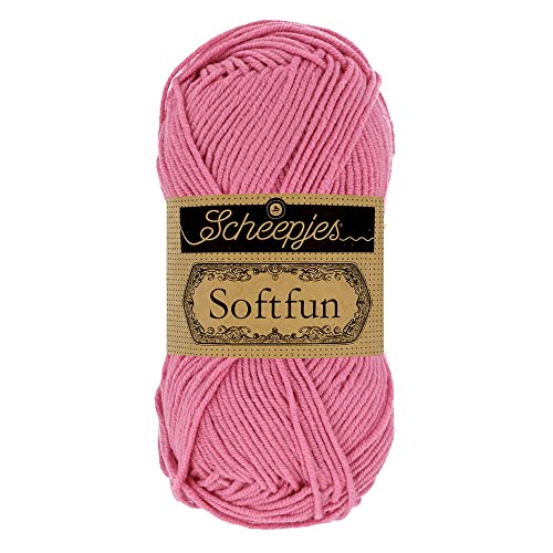 Scheepjes 1592-2 Softfun Baumwolle Garn, 2480 Pink, 10x50g, 10 Count von Scheepjes