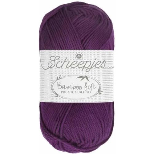 Scheepjes - Scheepjes 250 Dekadent Pflaume Bambus Soft Cotton Garn - 10x50g von Scheepjes