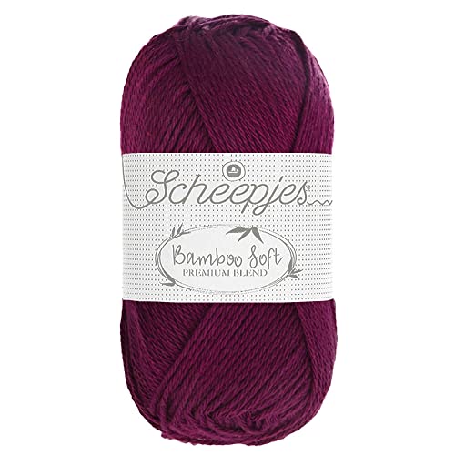 Scheepjes - Scheepjes 251 Tief Kirsche Bambus Soft Cotton Garn - 10x50g von Scheepjes