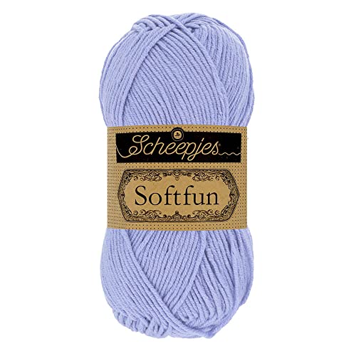 Scheepjes 1592-2 Softfun Baumwolle Garn, 2519 Violett, 10x50g, 10 Count von Scheepjes