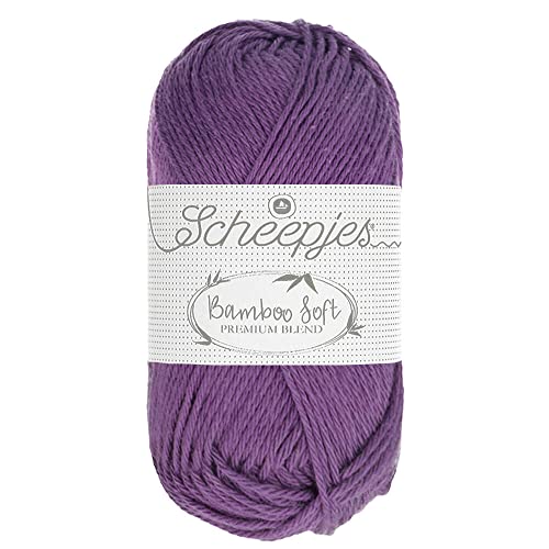 Scheepjes - Scheepjes 252 königlich Lila Bambus Soft Cotton Garn - 10x50g von Scheepjes