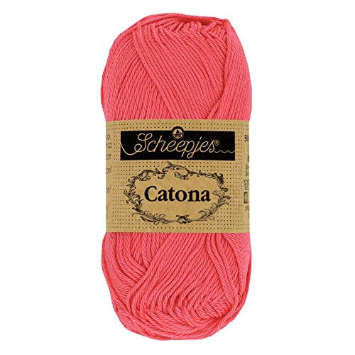 Scheepjes 1704-2 Catona Baumwolle Garn, 256 Cornelia Rose, 10x10g, 10 Count von Scheepjes