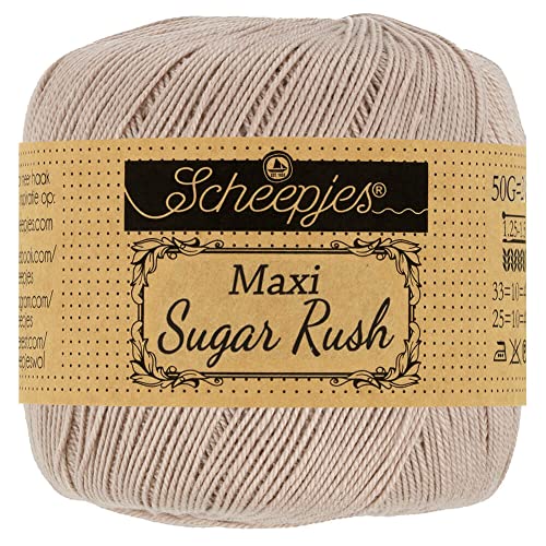 Scheepjes 1694-2 Maxi Sugar Rush Baumwolle Garn, 100% merzerisierte, 257 Antique Mauve, 10x50g, 10 Count von Scheepjes