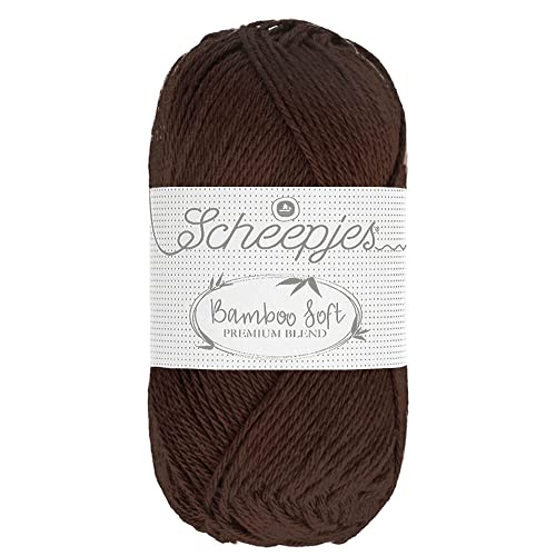 Scheepjes - Scheepjes 257 Glatt Kakao Bambus Soft Cotton Garn - 10x50g von Scheepjes