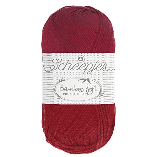 Scheepjes - Scheepjes 259 Majestätisch Rot Bambus Soft Cotton Garn - 10x50g von Scheepjes