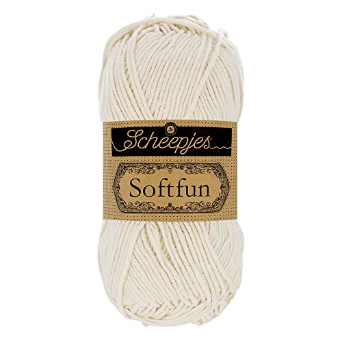 Scheepjes 1592-2 Softfun Baumwolle Garn, 2622 Latte, 10x50g, 10 Count von Scheepjes