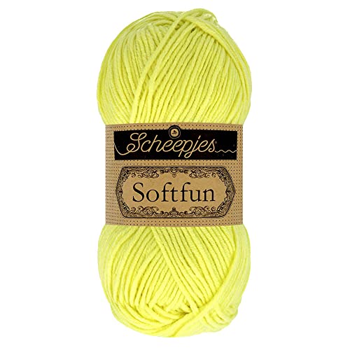 Scheepjes 1592-2 Softfun Baumwolle Garn, 2638 Soft Lime, 10x50g, 10 Count von Scheepjes