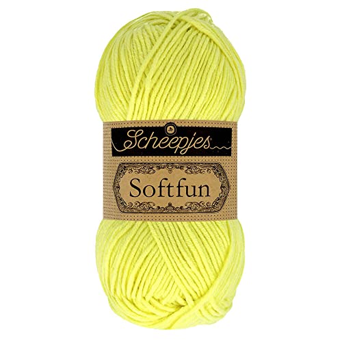 Scheepjes 1592-2638 Softfun Baumwolle Garn, 2638 Soft Lime, 1x50g von Scheepjes