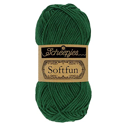 Scheepjes 1592-2 Softfun Baumwolle Garn, 2643 Pine, 10x50g, 10 Count von Scheepjes