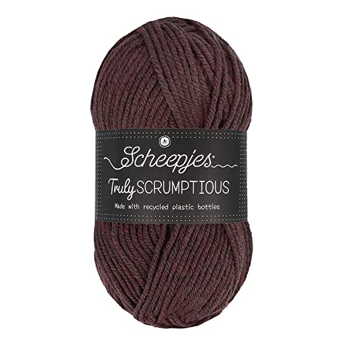 Scheepjes 1739-345 Wirklich lecker Truly Scrumptious Baumwolle Garn, recyceltes Polyester 50% Acryl, 345 Cherry Bonbon, 1x100g von Scheepjes