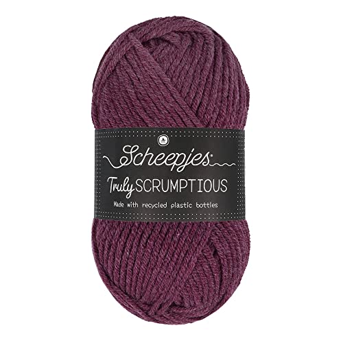 Scheepjes 1739-2 Wirklich lecker Truly Scrumptious Baumwolle Garn, Polyester, 369 Mul. Wine Plum Cob, 5x100g, 5 Count von Scheepjes