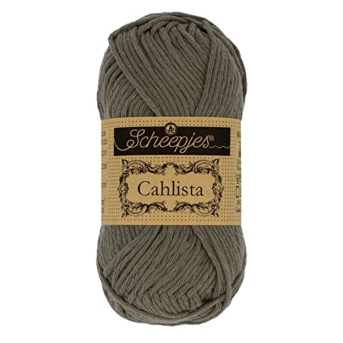 Scheepjes - Scheepjes 387 Dunkel Olive Cahlista Garn - 10x50g von Scheepjes