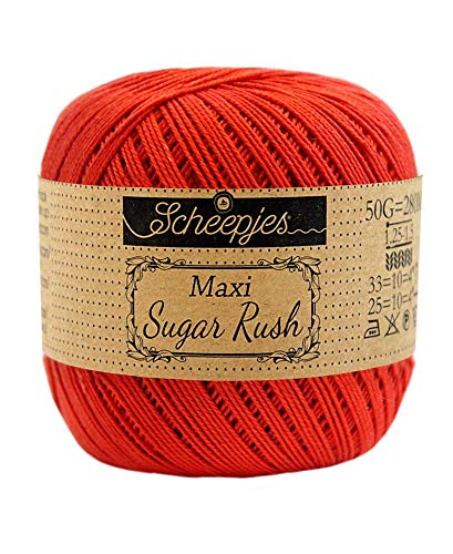 Scheepjes - Scheepjes 390 Mohn Rose Maxi Zucker Eilen Garn - 1x50g von Scheepjes