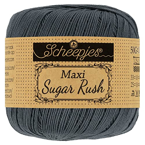 Scheepjes - Scheepjes 393 Holzkohle Maxi Sugar Rush Garn - 10x50g von Scheepjes