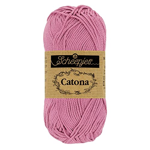 Scheepjes 1678-2 Catona Baumwolle Garn, 398 Colonial Rose, 10x50g, 10 Count von Scheepjes