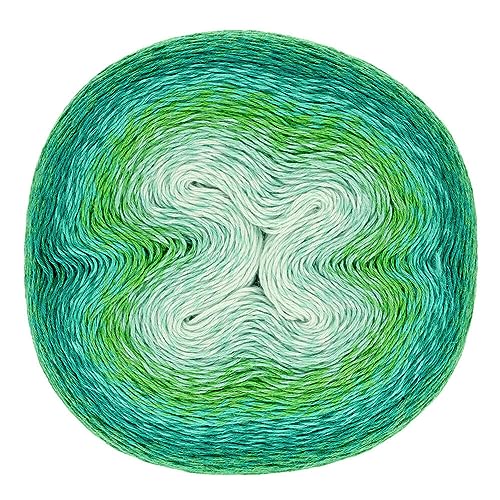 Scheepjes 1713-2 Woolly Whirl Cotton Yarn, Wollmischung Baumwolle, 475 Melting Mint Centre, 3x1000m, 3 Count von Scheepjes