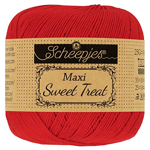 Scheepjes - Scheepjes 722 Rot Maxi Süss Behandeln Garn - 1x25g von Scheepjes