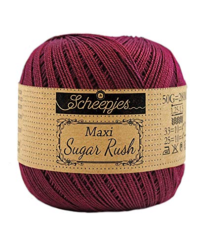 Scheepjes - Scheepjes 750 Burgund Maxi Zucker Eilen Garn - 1x50g von Scheepjes