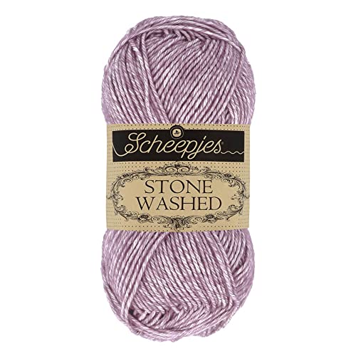 Scheepjes Stone Washed Garn 1 x 50 g – Farbton 811 Tiefer Amethyst, Baumwoll-Acryl-Mischung, melierter Effekt Scheepjes Stone Washed Garn 1 x 50 g – Farbton 811 Tiefer Amethyst, Baumwoll-Acryl-Mischung, melierter Effekt von Scheepjes