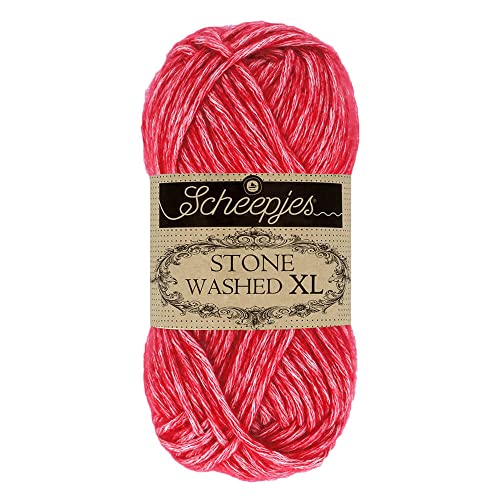 Scheepjes - Scheepjes 847 Rot Jaspis (XL) Stone Washed Garn - 10x50g von Scheepjes