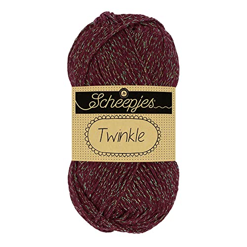 Scheepjes Twinkle Garn 1x50g - Rote Farbe, Baumwolle und Polyester Scheepjes Twinkle Garn 1x50g - Rote Farbe, Baumwolle und Polyester von Scheepjes