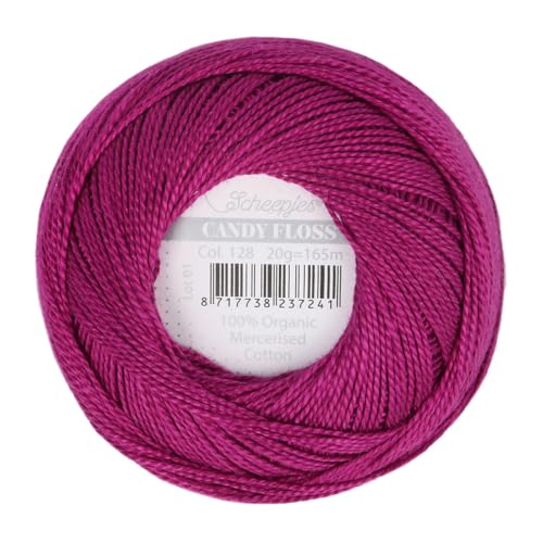 Scheepjes - Scheepjes Candy Floss 128 Tyrian Purple (165m) Bio Mercerisiert Baumwolle Garn - 1x20g von Scheepjes