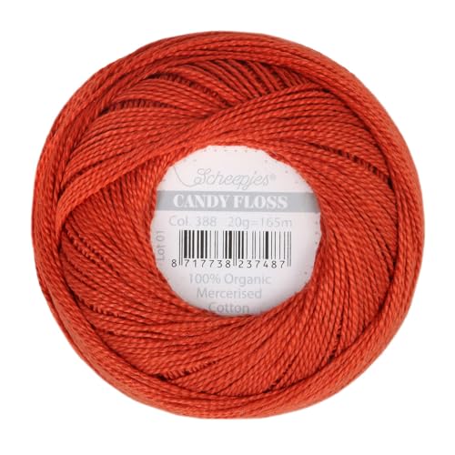 Scheepjes - Scheepjes Candy Floss 388 Rust (165m) Bio Mercerisiert Baumwolle Garn - 1x20g von Scheepjes