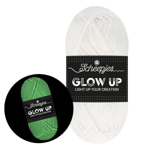 Scheepjes - Scheepjes Glow Up 1001 Luminescent White (105m) Leicht und Langlebig Garn - 1x50g von Scheepjes