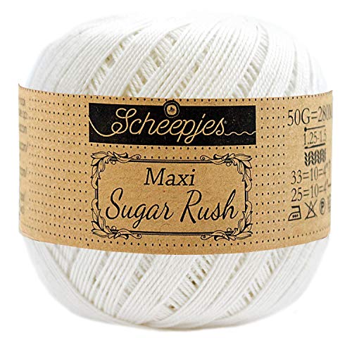 Scheepjes - Scheepjes Maxi Sugar Rush 105 Braut Weiss Garn - 1x50g von Scheepjes