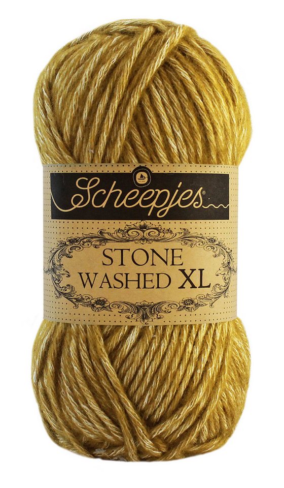 Scheepjes Stone Washed XL Wolle zum stricken und häkeln Häkelwolle, 75 m (weiches Strickgarn, 50g Handstrickgarn), 70% Baumwolle, 30% Acryl von Scheepjes