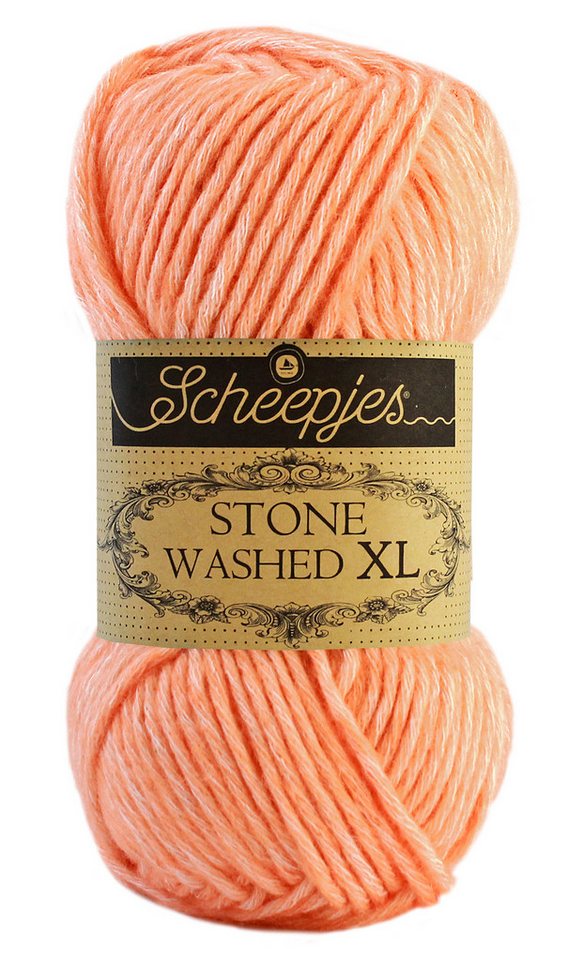 Scheepjes Stone Washed XL Wolle zum stricken und häkeln Häkelwolle, 75 m (weiches Strickgarn, 50g Handstrickgarn), 70% Baumwolle, 30% Acryl von Scheepjes