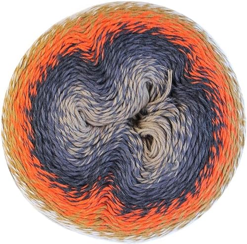Scheepjes Whirl 1000m - 771 Jumpin' Jaffa Pop - Baumwoll-Acryl Garn in Orange, Beige und Blau von Scheepjes