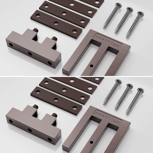 Scheffinger EM3 Sepiabraun, Fenstersicherung für Fenster oder Türen aus Kunststoff/Holz/Aluminium, Einbruchschutz DIN zertifiziert, hochwertiger massiver Stahl, Schutz gegen Einbruch, 2er Set von Scheffinger