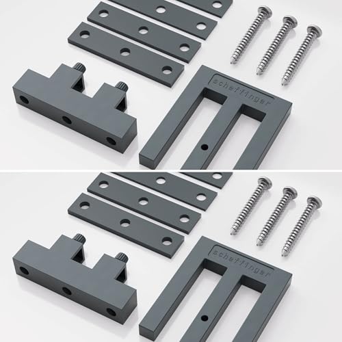 Scheffinger EM3 grau, Fenstersicherung für Fenster oder Türen aus Kunststoff/Holz/Aluminium, Einbruchschutz DIN zertifiziert, hochwertiger massiver Stahl, Schutz gegen Einbruch, 2er Set von Scheffinger