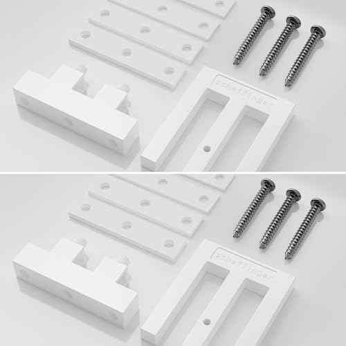 Scheffinger EM3 weiss, Fenstersicherung für Fenster oder Türen aus Kunststoff/Holz/Aluminium, Einbruchschutz DIN zertifiziert, hochwertiger massiver Stahl, 2er Set von Scheffinger