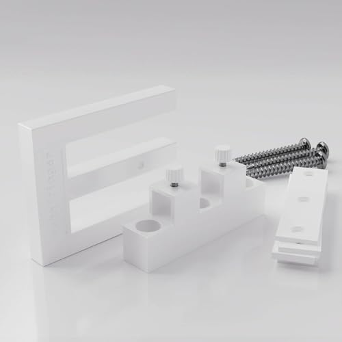 Scheffinger EM3 weiss, Set EM3 mit Zusatzhülse zur Sicherung von Doppelflügelfenstern und -türen ohne Mittelsteg, Einbruchschutz DIN zertifiziert, hochwertiger massiver Stahl von Scheffinger