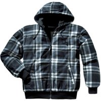 Thermo Wendejacke Gr.S schwarz-weiß kariert od.schwarz uni von Scheibler